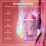 ION8 Leak Proof Kids Water Bottle, Stainless Steel, Ice Creams, 400ml (13oz)