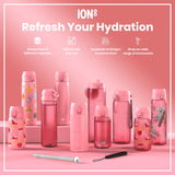 ION8 Leak Proof Kids Water Bottle, Stainless Steel, Ice Creams, 400ml (13oz)