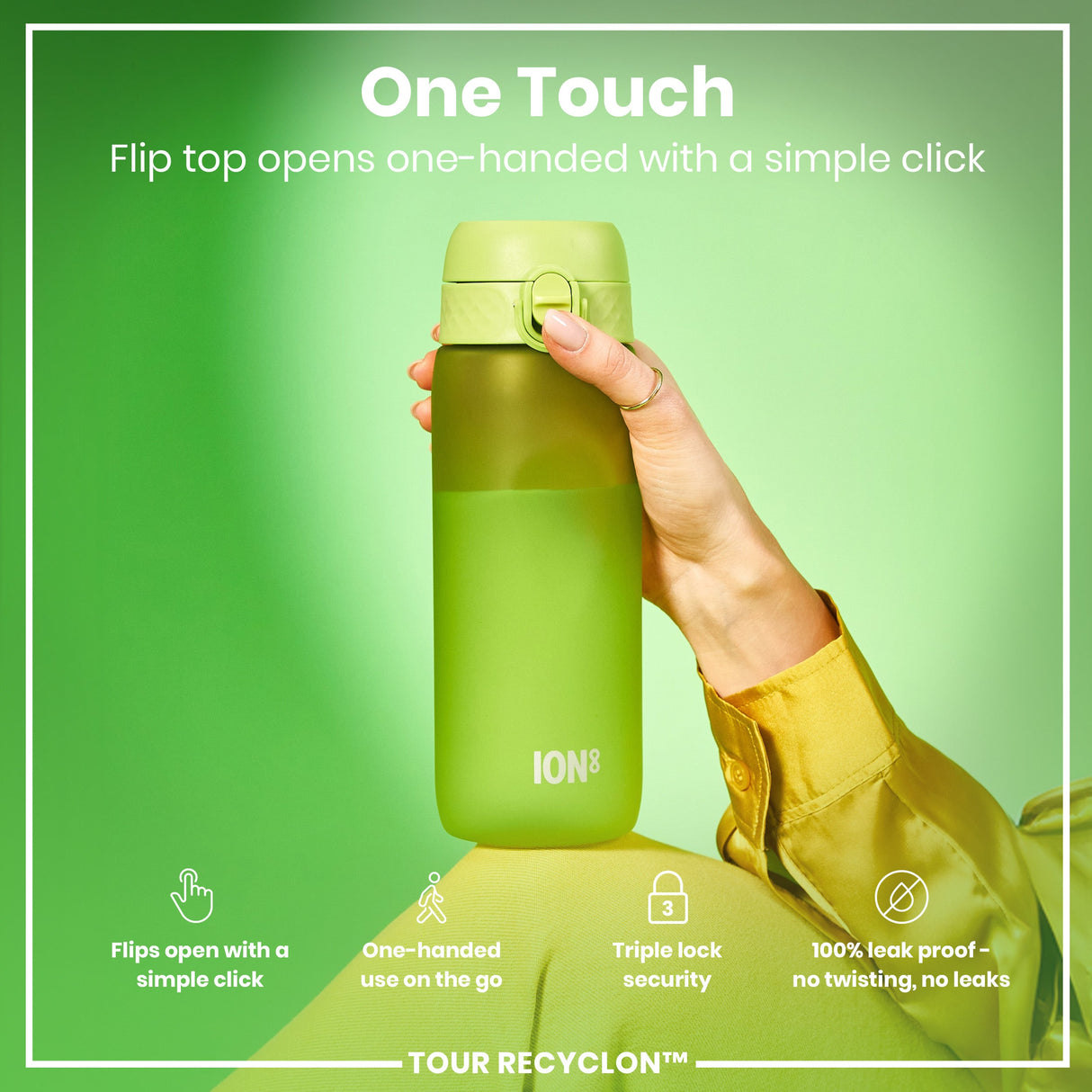 ION8 Bottle, Recyclon, Green, 750ml