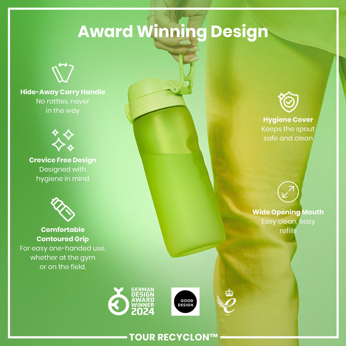 ION8 Bottle, Recyclon, Green, 750ml