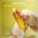 ION8 Leak Proof Slim Water Bottle, Recyclon, Yellow, 500ml (18oz)