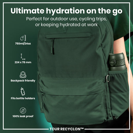 ION8 Bottle, Recyclon, Dark Green, 750ml