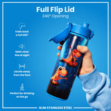 ION8 Leak Proof Slim Water Bottle, Stainless Steel, Dino Band, 600ml (20oz)