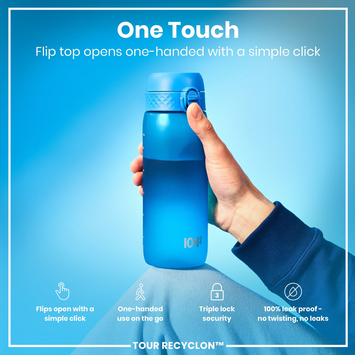 ION8 Bottle, Recyclon, Blue, 750ml