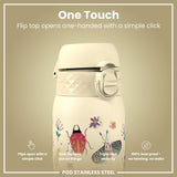 ION8 Leak Proof Kids Water Bottle, Stainless Steel, Bugs Life, 400ml (13oz)