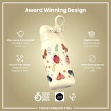 ION8 Leak Proof Kids Water Bottle, Stainless Steel, Bugs Life, 400ml (13oz)