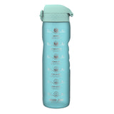 ION8 Leak Proof 1 Litre Water Bottle with Times to Drink, Recyclon, Sonic Blue, 1L