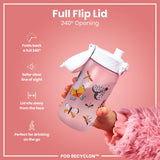 ION8 Leak Proof Kids Water Bottle, Recyclon, Butterflies, 350ml (12oz)