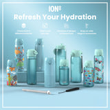 ION8 Leak Proof 1 Litre Water Bottle, Stainless Steel, Alaskan Blue, 1L