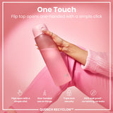 ION8 Leak Proof 1 litre Water Bottle, Recyclon, Rose Quartz, 1L
