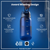 ION8 Leak Proof Kids Water Bottle, Recyclon, Navy, 350ml (12oz)