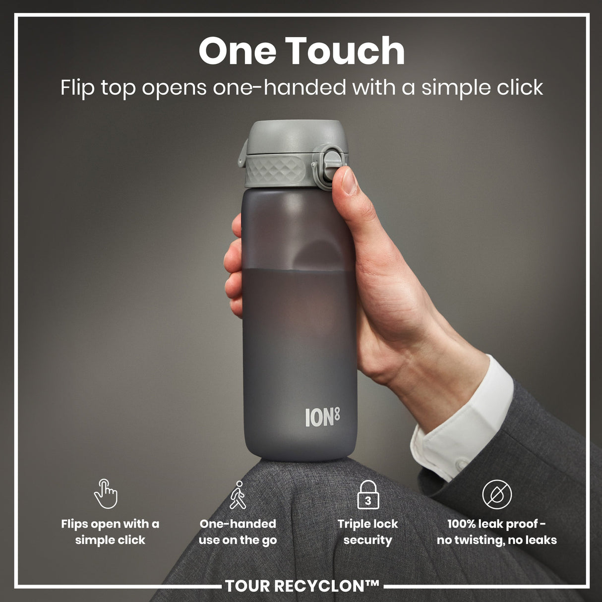 ION8 Bottle, Recyclon, Grey, 750ml