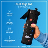 ION8 Leak Proof Slim Water Bottle, Recyclon, Spaceships, 500ml (18oz)