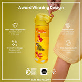 ION8 Leak Proof Slim Water Bottle, Recyclon, Dragons, 500ml (18oz)