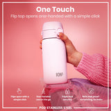 ION8 Leak Proof Kids Water Bottle, Stainless Steel, Lilac Dusk, 400ml (13oz)