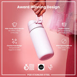 ION8 Leak Proof Kids Water Bottle, Stainless Steel, Lilac Dusk, 400ml (13oz)