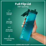 ION8 Leak Proof 1 litre Water Bottle, Recyclon, Aqua, 1L