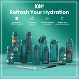 ION8 Leak Proof 1 litre Water Bottle, Recyclon, Aqua, 1L