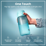 ION8 Leak Proof Kids Water Bottle, Recyclon, Sonic Blue, 350ml (12oz)
