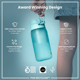 ION8 Leak Proof Kids Water Bottle, Recyclon, Sonic Blue, 350ml (12oz)
