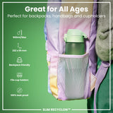 ION8 Leak Proof Slim Water Bottle, Recyclon, Surf Green, 500ml (18oz)