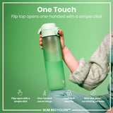 ION8 Leak Proof Slim Water Bottle, Recyclon, Surf Green, 500ml (18oz)