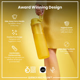 ION8 Leak Proof 1 litre Water Bottle, Recyclon, Yellow, 1L