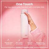 ION8 Leak Proof 1 Litre Water Bottle, Stainless Steel, Lilac Dusk, 1L