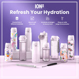 ION8 Leak Proof 1 Litre Water Bottle, Stainless Steel, Lilac Dusk, 1L