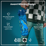 ION8 Leak Proof Slim Water Bottle, Recyclon, Dinosaurs, 500ml (18oz)