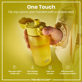 ION8 Leak Proof Kids Water Bottle, Recyclon, Yellow, 350ml (12oz)