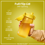 ION8 Leak Proof Kids Water Bottle, Recyclon, Yellow, 350ml (12oz)
