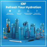 ION8 Leak Proof 1 litre Water Bottle, Recyclon, Blue, 1L
