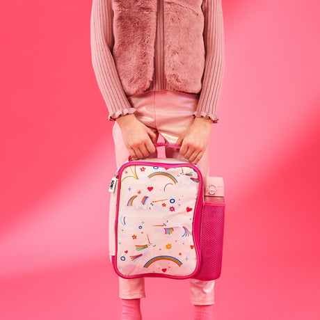 ION8 Kids Lunch Bag, Insulated, Unicorn Rainbows, Medium