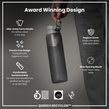 ION8 Leak Proof 1 litre Water Bottle, Recyclon, Grey, 1L