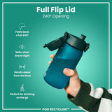 ION8 Leak Proof Kids Water Bottle, Recyclon, Aqua, 350ml (12oz)