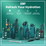 ION8 Leak Proof Kids Water Bottle, Recyclon, Aqua, 350ml (12oz)