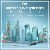 ION8 Leak Proof Kids Water Bottle, Stainless Steel, Alaskan Blue, 400ml (13oz)