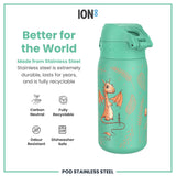 ION8 Leak Proof Kids Water Bottle, Stainless Steel, Egg to Dragon, 400ml (13oz)