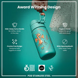 ION8 Leak Proof Kids Water Bottle, Stainless Steel, Egg to Dragon, 400ml (13oz)