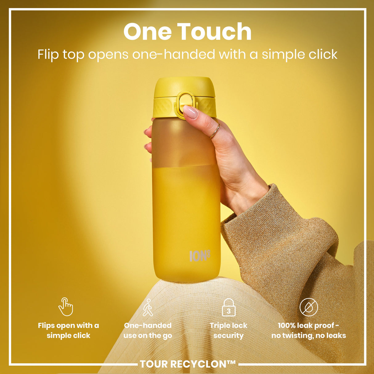 ION8 Bottle, Recyclon, Yellow, 750ml