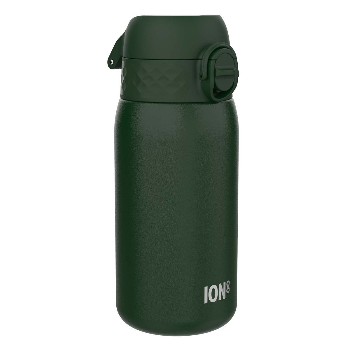 ION8 Leak Proof Kids Water Bottle, Stainless Steel, Dark Green, 400ml (13oz)