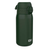 ION8 Leak Proof Kids Water Bottle, Stainless Steel, Dark Green, 400ml (13oz)