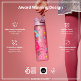 ION8 Leak Proof Slim Water Bottle, Recyclon, Unicorns, 500ml (18oz)