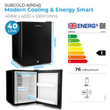 Subcold Aire40 LED Mini Fridge - 40L