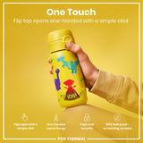 ION8 Leak Proof Thermal Steel Water Bottle, Insulated, Dinosaurs, 320ml (11oz)