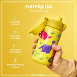 ION8 Leak Proof Thermal Steel Water Bottle, Insulated, Dinosaurs, 320ml (11oz)