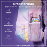 ION8 Leak Proof Slim Water Bottle, Stainless Steel, Unicorns, 600ml (20oz)