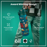 ION8 Leak Proof Slim Water Bottle, Recyclon, Automobile, 500ml (18oz)