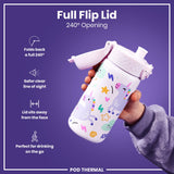 ION8 Leak Proof Thermal Steel Water Bottle, Insulated Steel, Unicorns, 320ml (11oz)